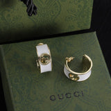18K GG Color Enamel Earrings