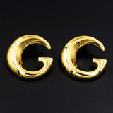 18K GG Large Gold Earrings