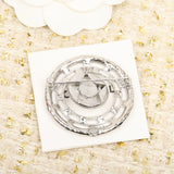 18K CC Black Diamonds Brooch