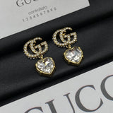 18K GG Crystal Pendant Earrings