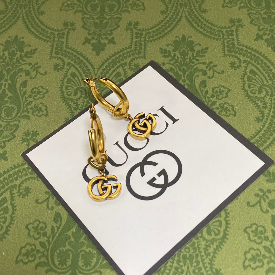 18K GG Hollow Earrings