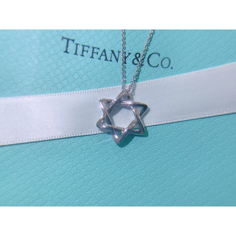 18K Tiff Star of David Pendant Necklace