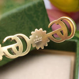 18K GG Flowers Open Cuff Bracelet