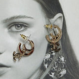 18K CC Vintage Gold Earrings