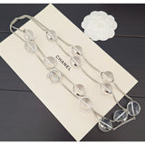 18K CC Crystal Bead Long Necklace