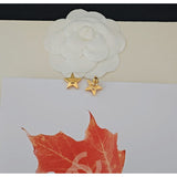 18K CC Star Gold Earrings