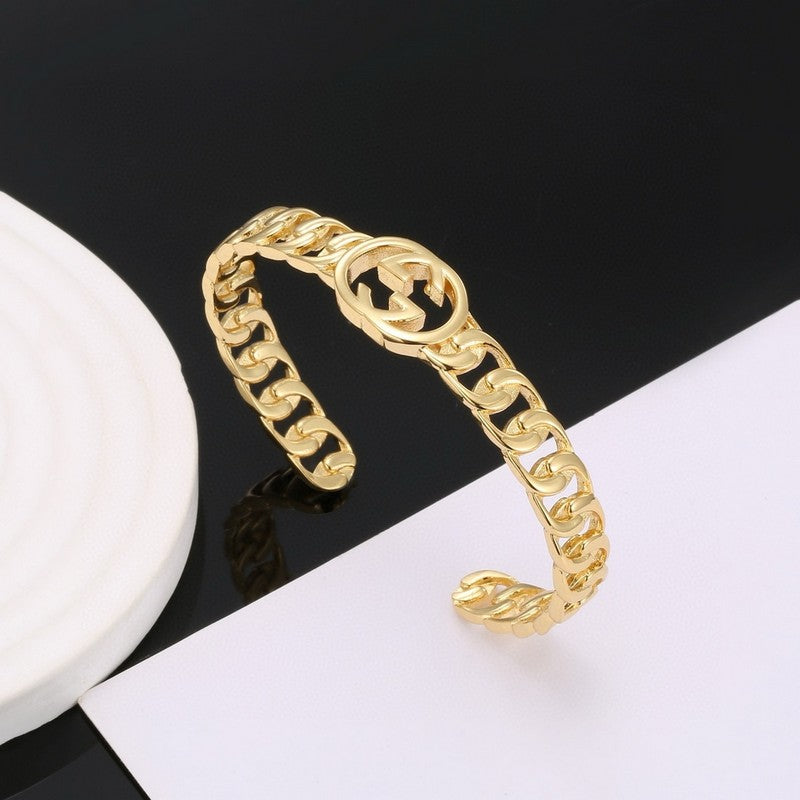 18K GG Chain Open Bracelet
