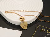 18K GG Heart Pendant Necklace