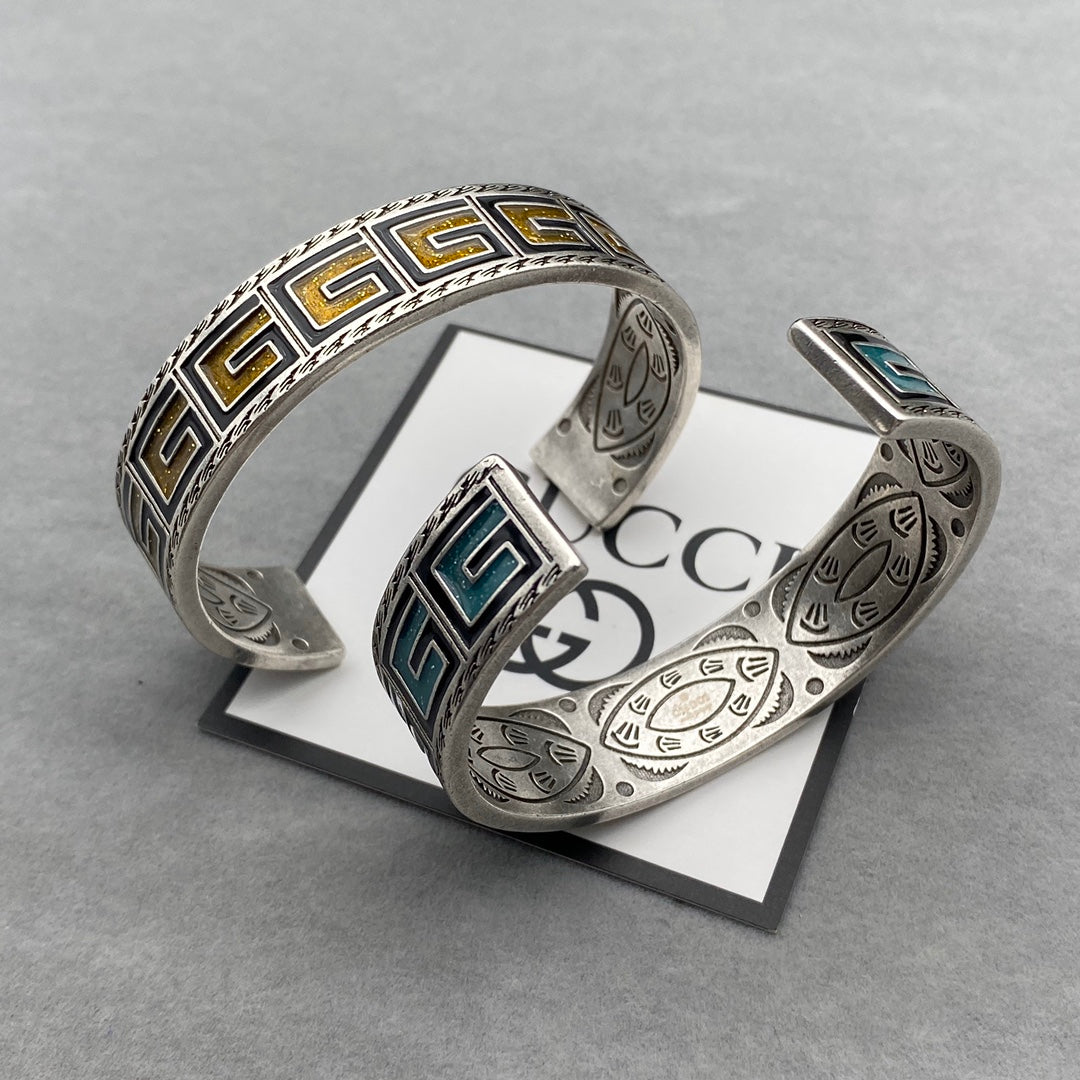 GG Cube Yellow Wide Bracelet