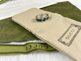 GG Interlocking G Turquoise Enamel Ring