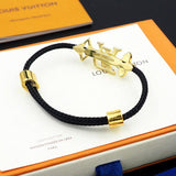 18K Louis Monogram Black Gold Bracelet