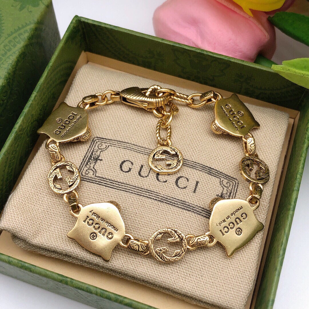 18K GG Tiger Bracelet