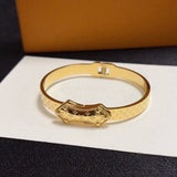 18K Louis Shield Gold Bracelet