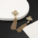 18K GG Bee Tassel Crystal Earrings