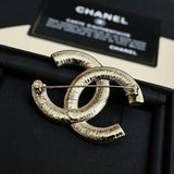 18K CC Sky Blue Diamond Brooch