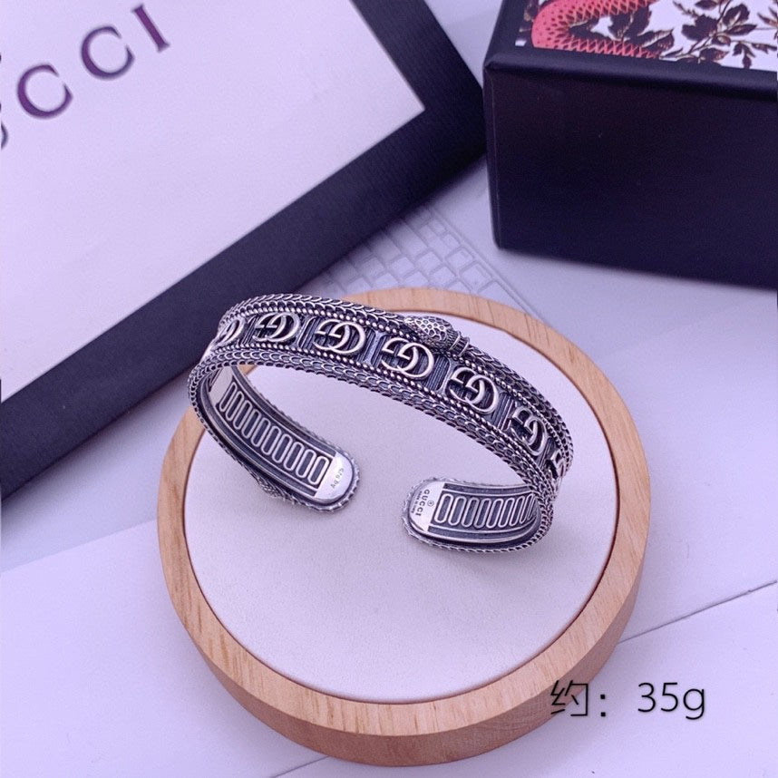 GG Snake Wide Bracelet