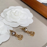 18K GG Crystal Chain Earrings