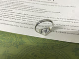 GG Interlocking G Red Enamel Heart Ring