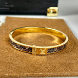 18K Louis Leather Bracelet