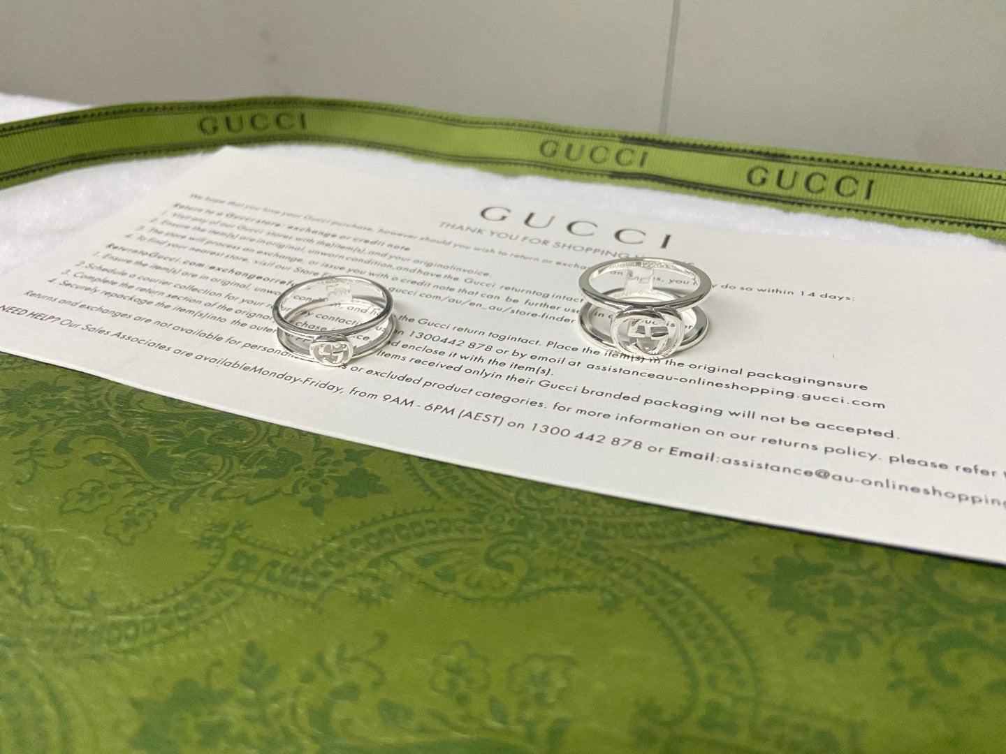 GG Interlocking G Thin Open Ring