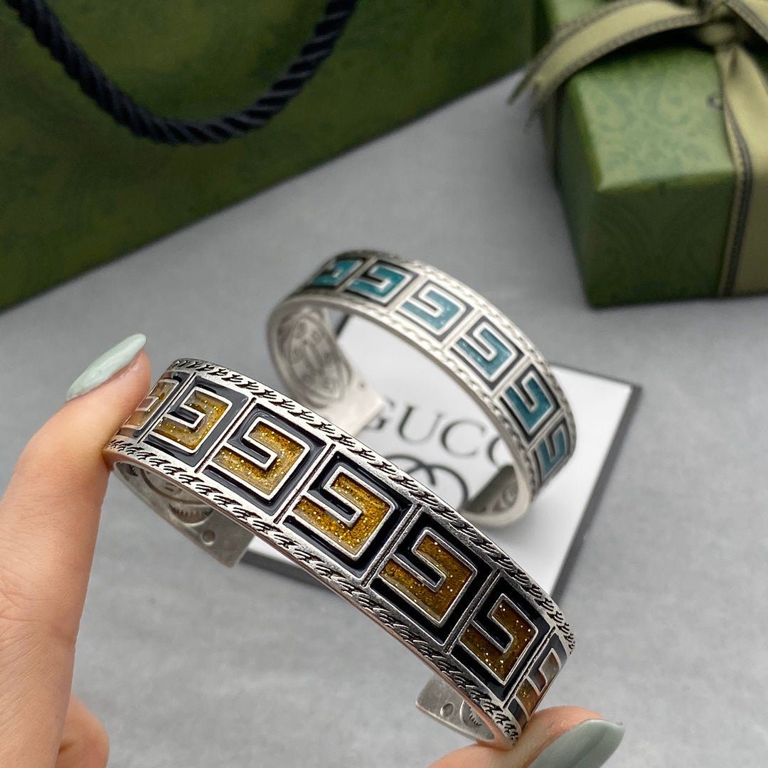 GG Cube Yellow Wide Bracelet