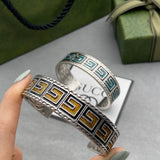 GG Cube Yellow Wide Bracelet