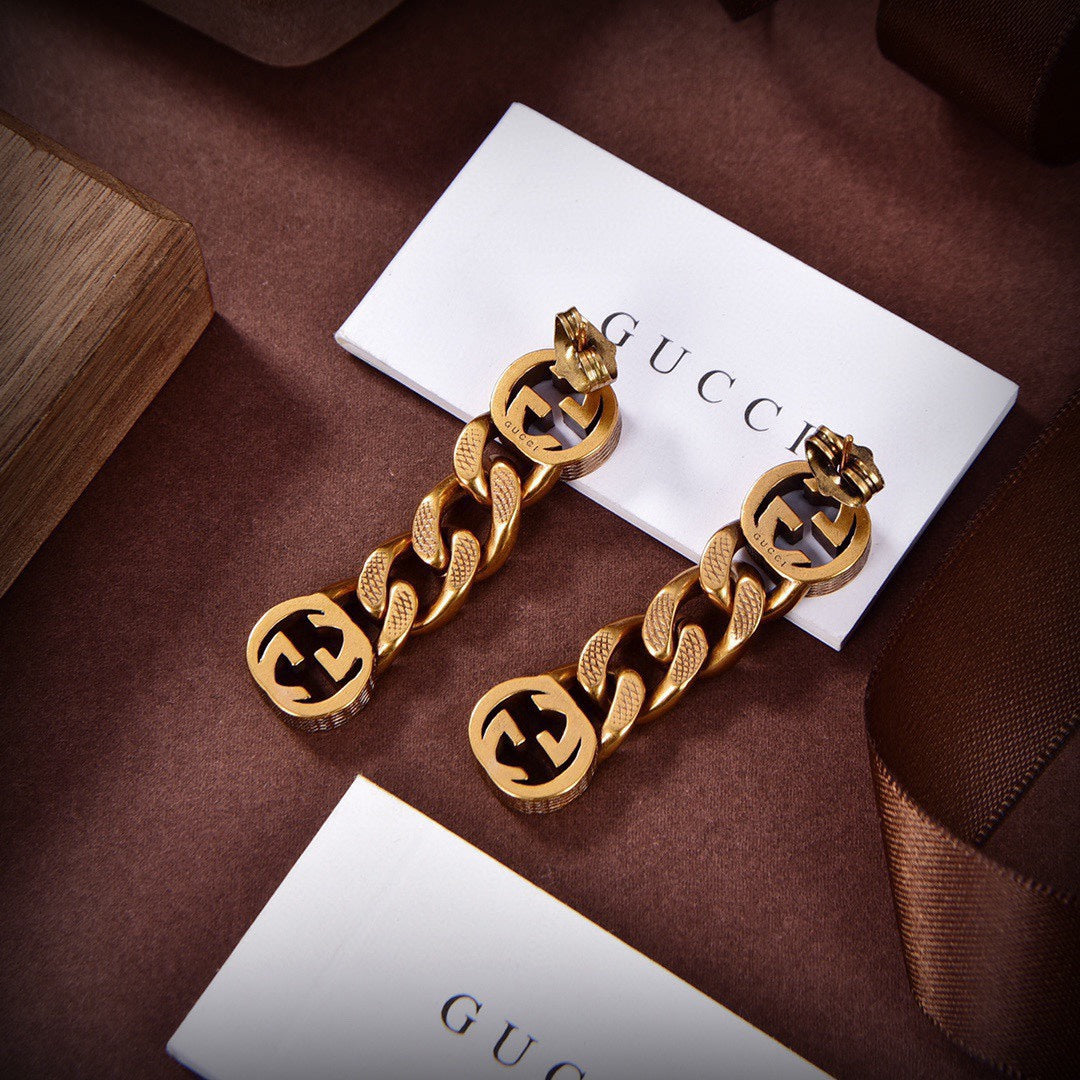 18K GG Chain Earrings