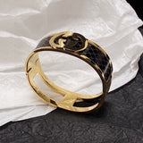 18K GG Black Gold Cuff Bracelet