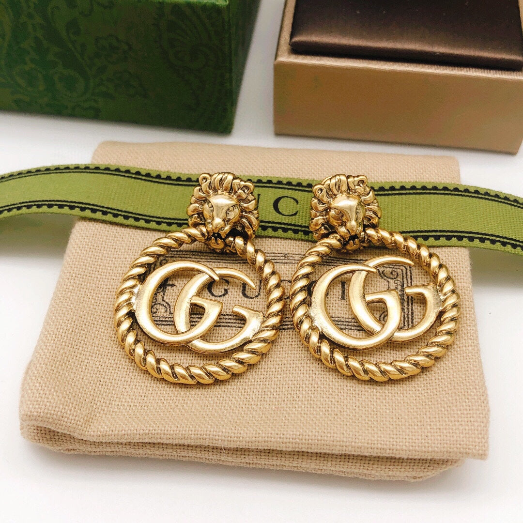 18K GG Pendant Earrings