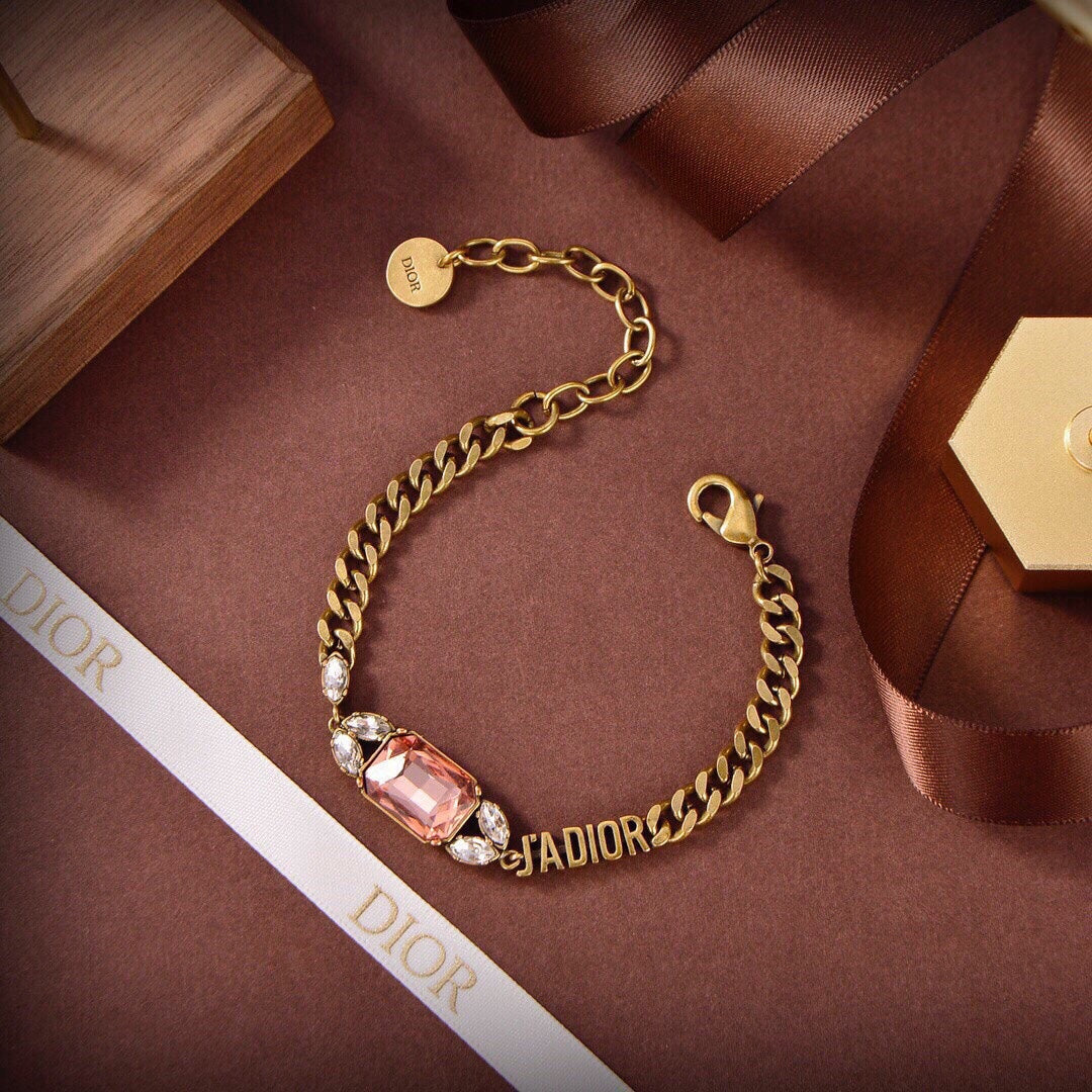18K CD J'Adior Multicolor Crystals Bracelet