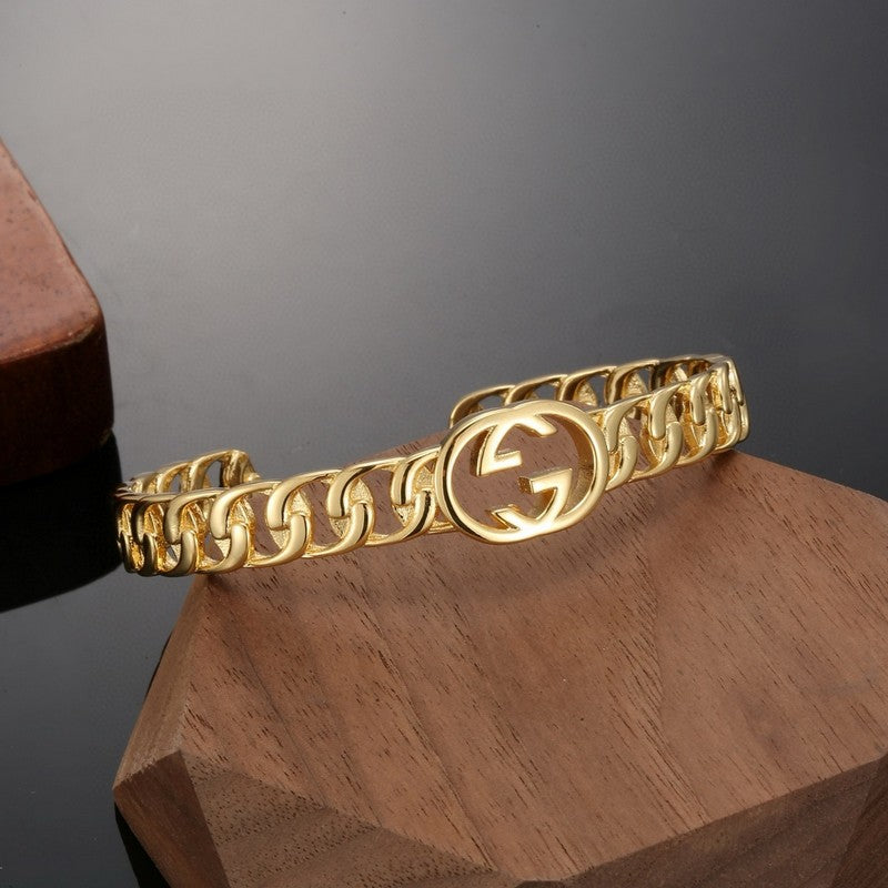 18K GG Chain Open Bracelet