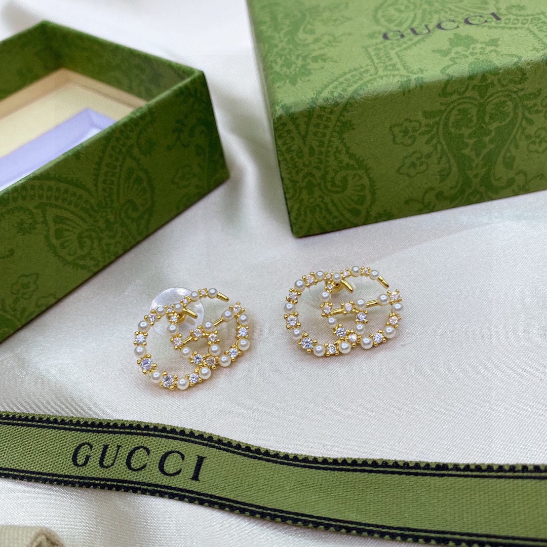 18K GG Pearls Earrings