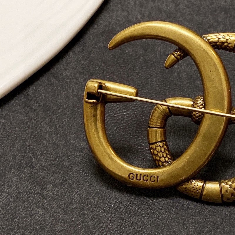 18K GG Snake Brooch
