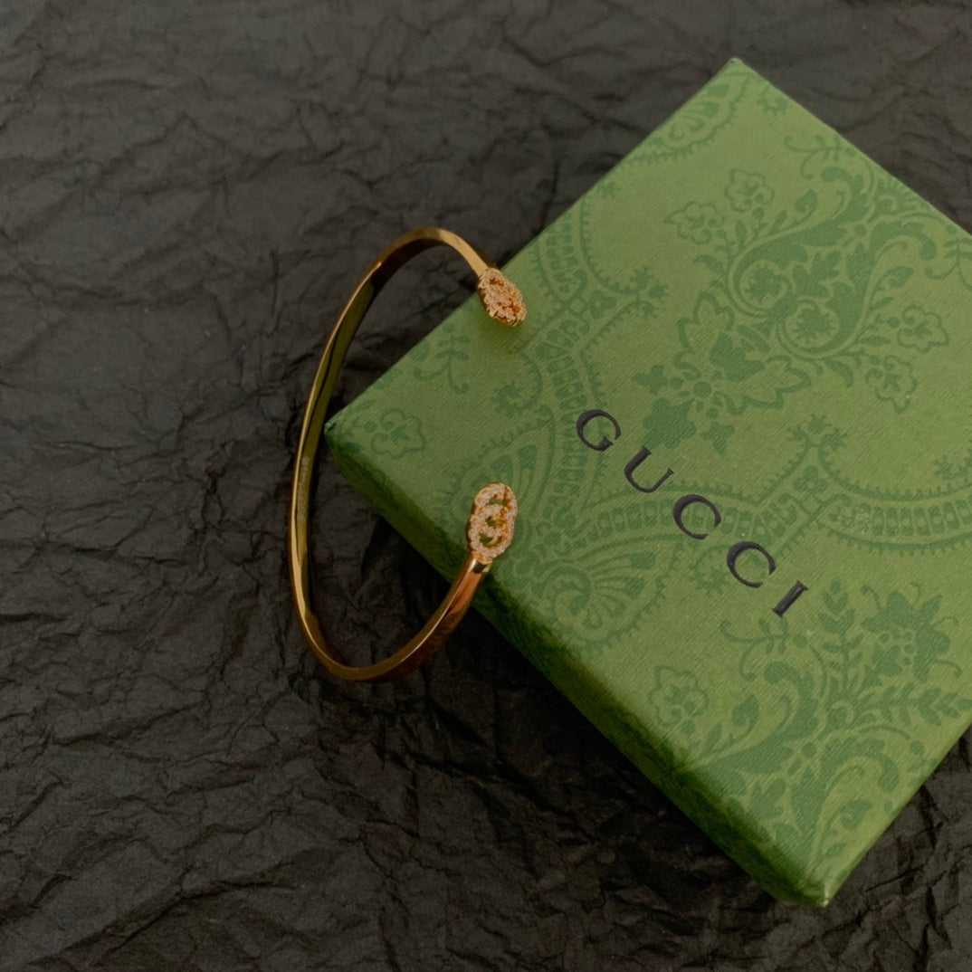 18K GG Running Diamond Cuff Bracelet
