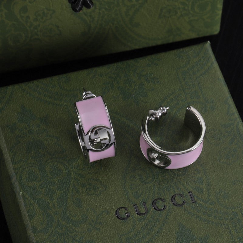 18K GG Color Enamel Earrings