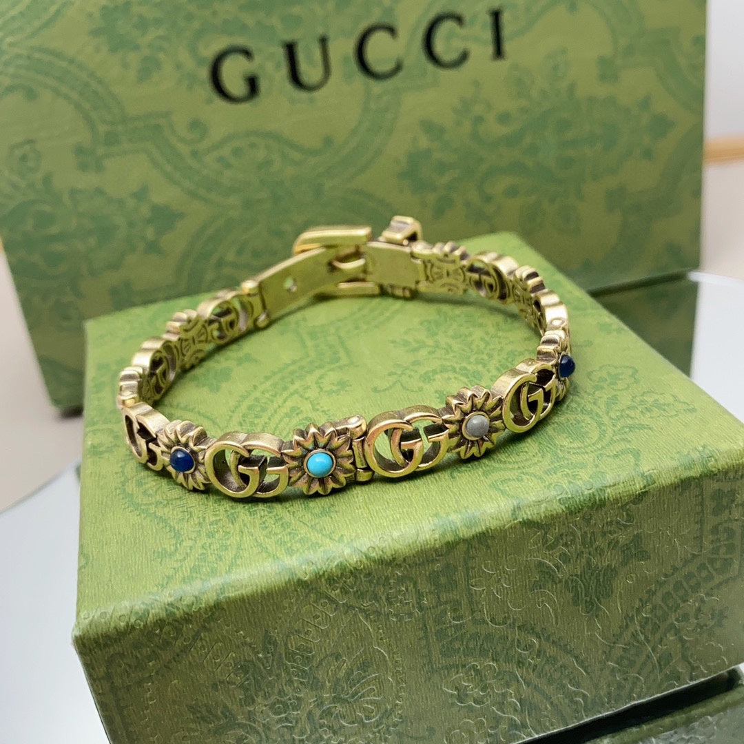 18K GG Flowers Bracelet