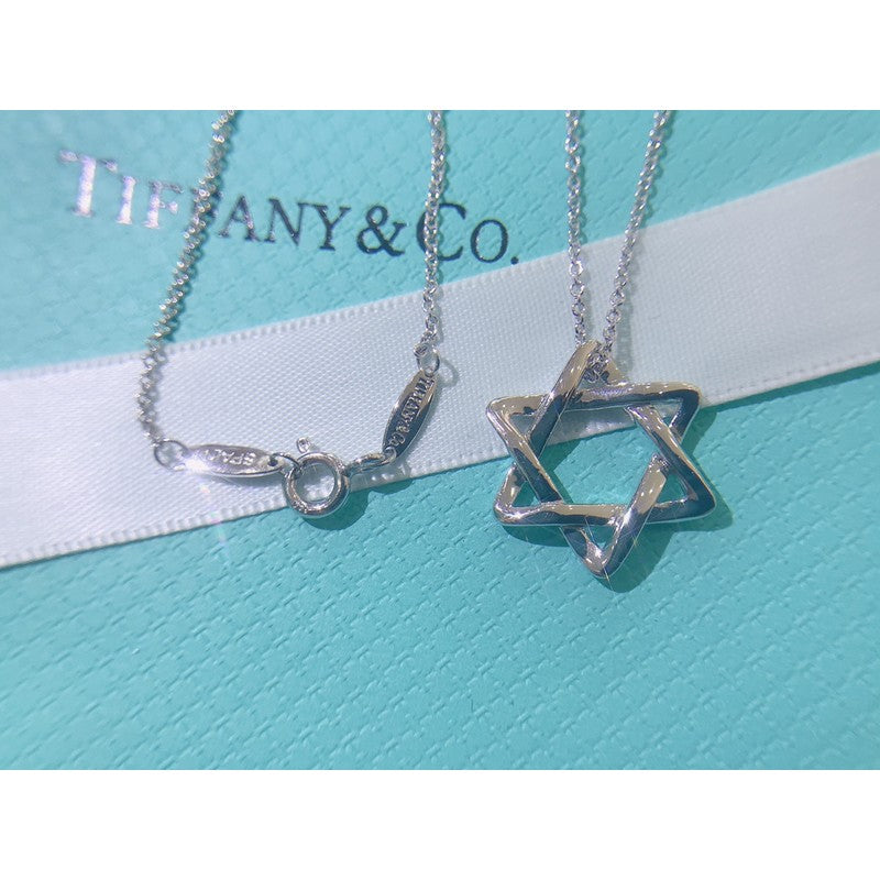 18K Tiff Star of David Pendant Necklace