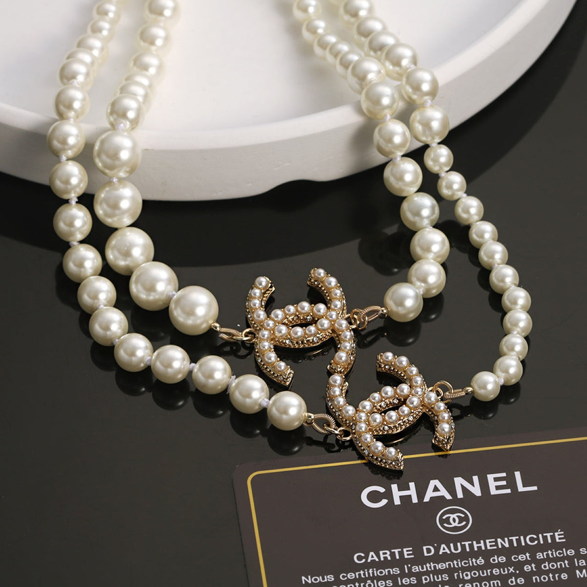 18K Chanel Long Pearls Necklace