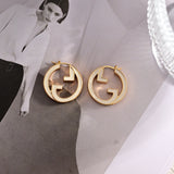 18K GG Pink Hollow Earrings