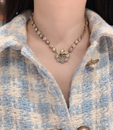 18K GG Crystals Chain Choker Necklace