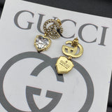 18K GG Crystal Pendant Earrings