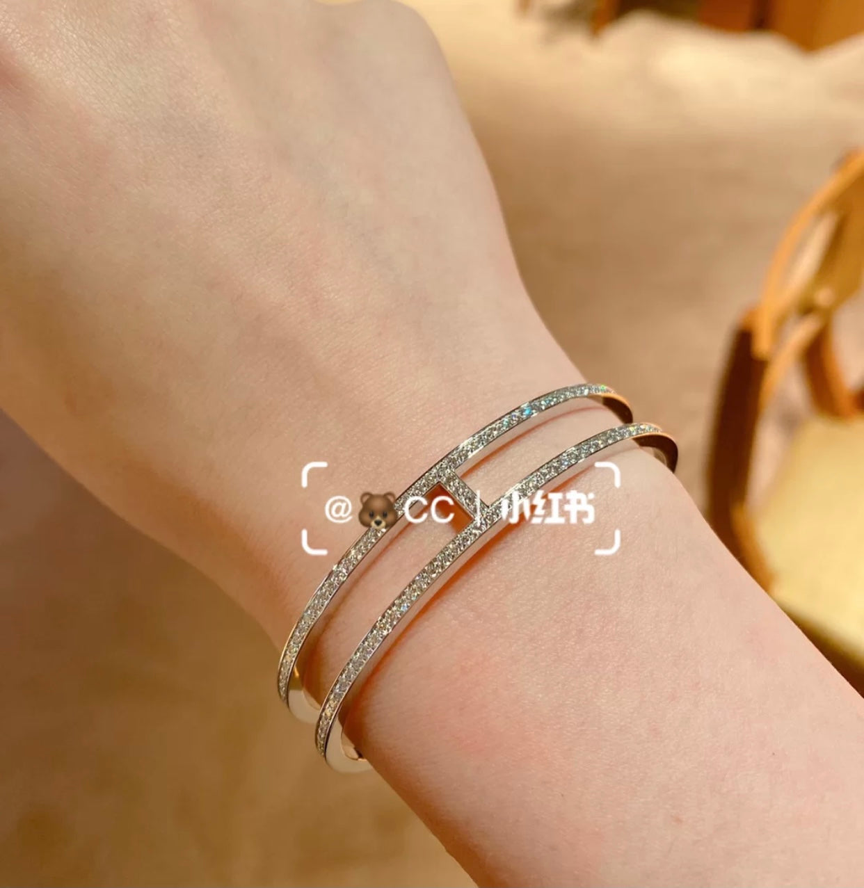 18K Ever Chain D?¡¥ancre Cuff Diamond H Bracelet