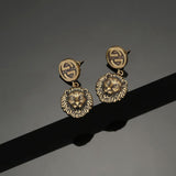 18K GG Lion Pendant Earrings