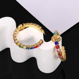 18K GG Color Crystal Earrings