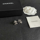 18K CC Vintage Flower Gold Earrings
