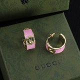 18K GG Color Enamel Earrings