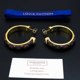 18K Louis Monogram Hoop Earrings
