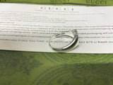 GG Interlocking G Blue Enamel Heart Ring