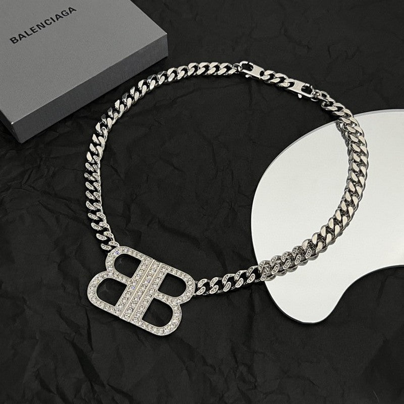 18K BB Chain Diamond Necklace