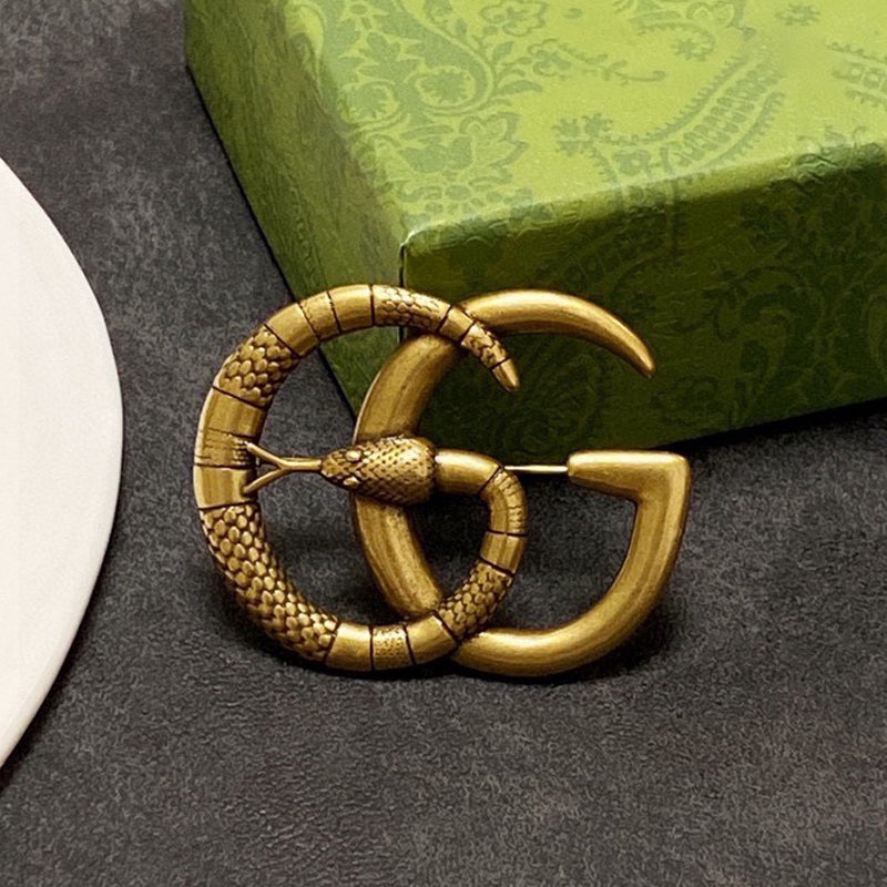 18K GG Snake Brooch